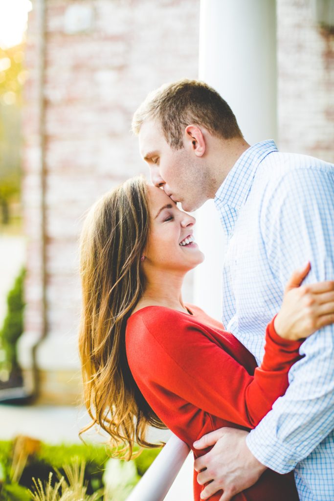 Colorful Fall Engagement Photographs in Fayetteville