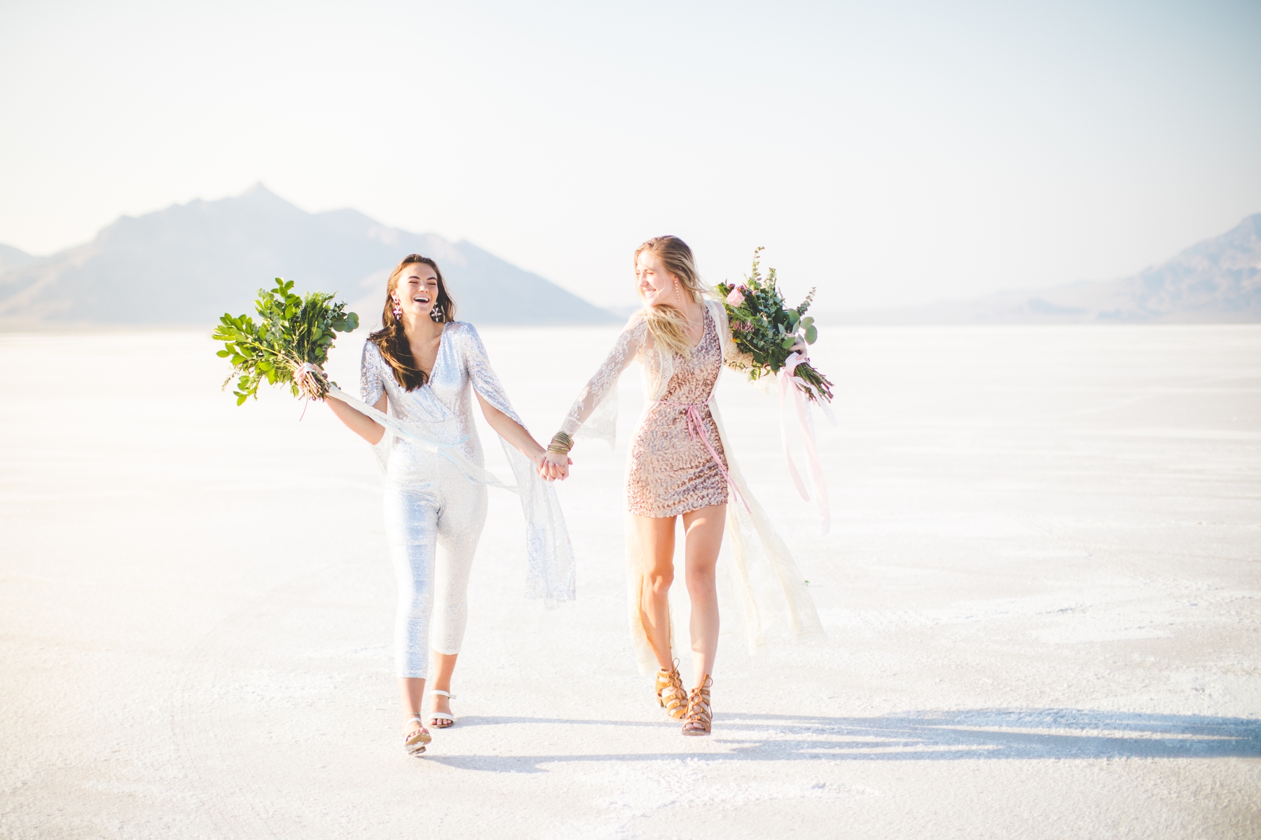 Sequin Shoot At Bonneville Salt Flats